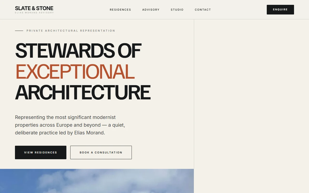 Slate Stone Architectural, a Dashing template that suits professional services businesses