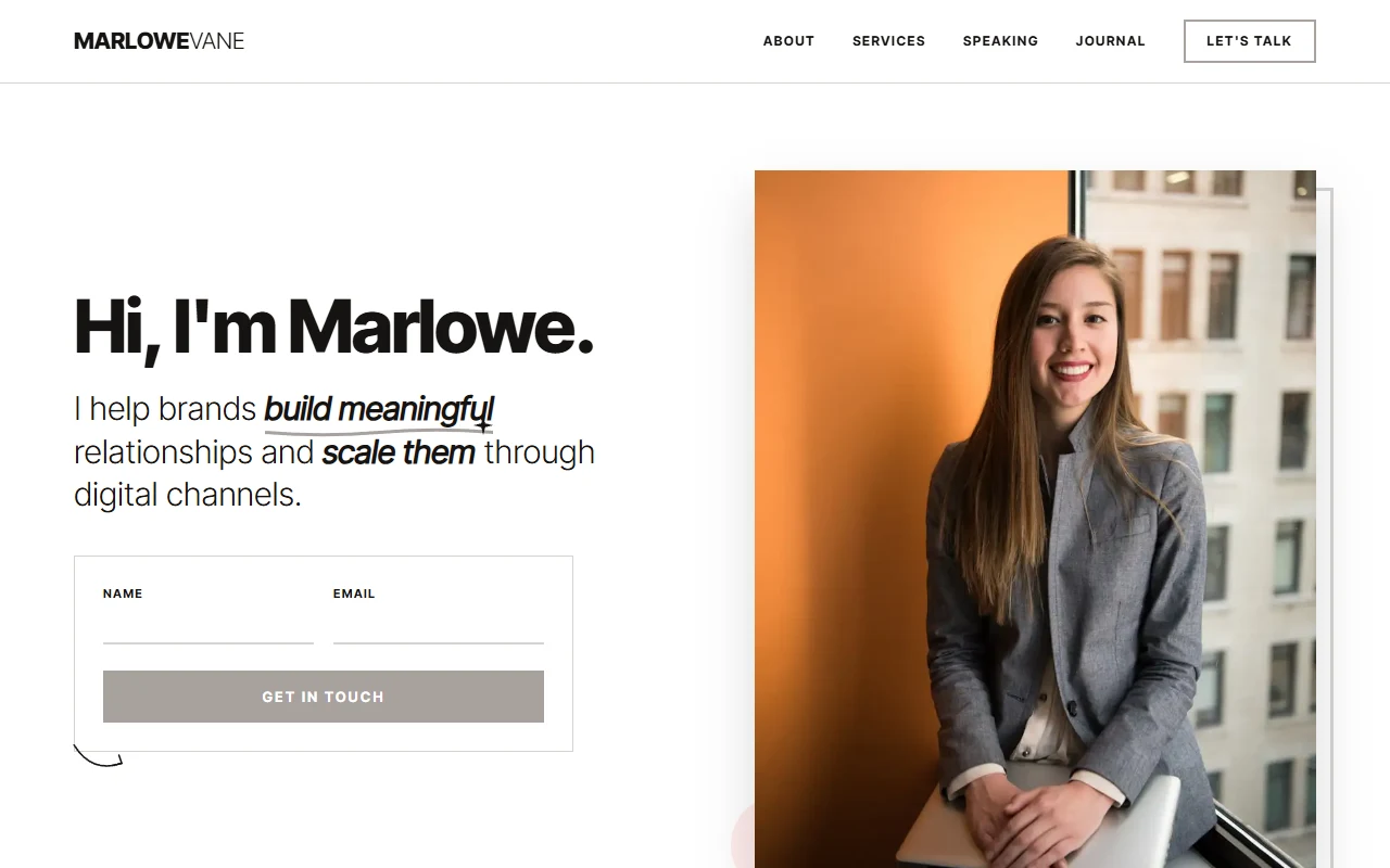 Ink Vermilion Personal Brand, a Dashing template that suits fitness, personal brand, creative businesses